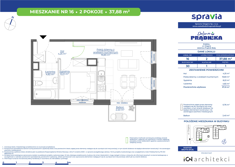 Mieszkanie, 37,88 m², 2 pokoje, 1 piętro, oferta nr 30-16