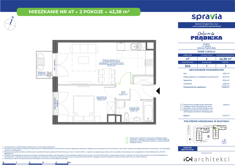 Mieszkanie, 42,38 m², 2 pokoje, 3 piętro, oferta nr 30A-47