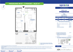 Mieszkanie, 46,22 m², 2 pokoje, parter, oferta nr 30A-51