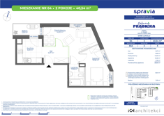 Mieszkanie, 40,54 m², 2 pokoje, 3 piętro, oferta nr 30A-64