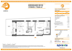 Mieszkanie, 73,55 m², 3 pokoje, 1 piętro, oferta nr A-30