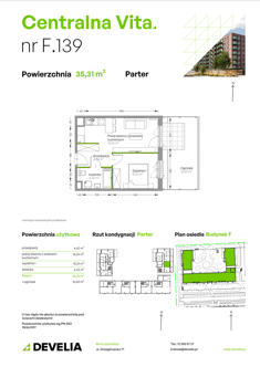 Mieszkanie, 35,31 m², 2 pokoje, parter, oferta nr F.139