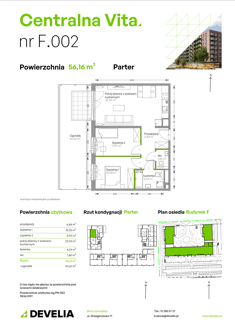 Mieszkanie, 56,16 m², 3 pokoje, parter, oferta nr F.002