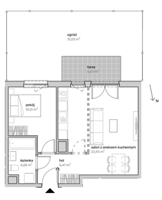 Mieszkanie, 44,29 m², 2 pokoje, parter, oferta nr C/00/177