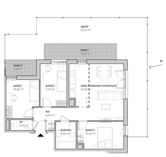 Mieszkanie, 69,58 m², 4 pokoje, parter, oferta nr D/00/202