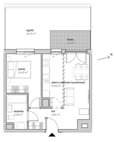 Mieszkanie, 39,52 m², 2 pokoje, parter, oferta nr D/00/204