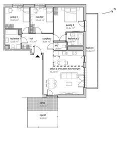 Mieszkanie, 88,28 m², 4 pokoje, parter, oferta nr F/00/275