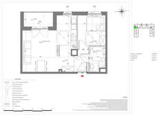 Mieszkanie, 43,52 m², 2 pokoje, 5 piętro, oferta nr C/052/M