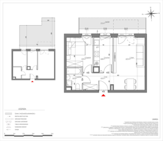 Mieszkanie, 43,49 m², 2 pokoje, parter, oferta nr D/002/M