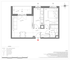 Mieszkanie, 44,66 m², 2 pokoje, 1 piętro, oferta nr D/102/M