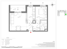 Mieszkanie, 44,66 m², 2 pokoje, 5 piętro, oferta nr D/134/M