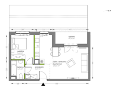 Mieszkanie, 46,11 m², 2 pokoje, parter, oferta nr F/004