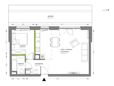 Mieszkanie, 53,08 m², 2 pokoje, parter, oferta nr F/005