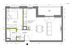 Mieszkanie, 46,84 m², 2 pokoje, 1 piętro, oferta nr F/014