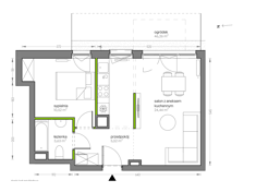 Mieszkanie, 44,11 m², 2 pokoje, parter, oferta nr G/002