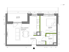 Mieszkanie, 45,72 m², 2 pokoje, parter, oferta nr G/006