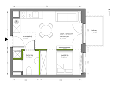 Mieszkanie, 30,61 m², 2 pokoje, 4 piętro, oferta nr G/110