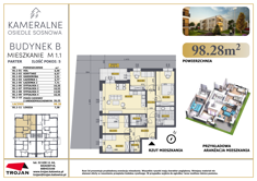 Mieszkanie, 98,28 m², 5 pokoi, parter, oferta nr B1.1