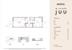 Mieszkanie, 51,53 m², 2 pokoje, parter, oferta nr A_M034