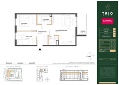 Mieszkanie, 53,63 m², 3 pokoje, 2 piętro, oferta nr A044