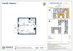 Mieszkanie, 41,90 m², 2 pokoje, 3 piętro, oferta nr 166