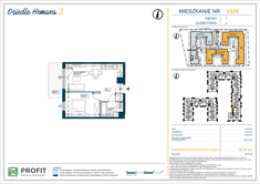 Mieszkanie, 38,20 m², 2 pokoje, 1 piętro, oferta nr 229