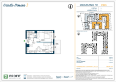 Mieszkanie, 36,60 m², 2 pokoje, 3 piętro, oferta nr 245