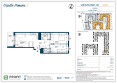 Mieszkanie, 55,72 m², 3 pokoje, 1 piętro, oferta nr 257