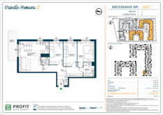 Mieszkanie, 82,04 m², 4 pokoje, 3 piętro, oferta nr 271