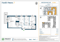 Mieszkanie, 78,22 m², 4 pokoje, 2 piętro, oferta nr 300