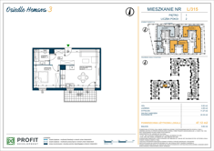 Mieszkanie, 47,12 m², 2 pokoje, 1 piętro, oferta nr 315