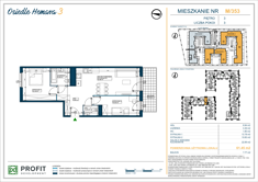 Mieszkanie, 61,45 m², 3 pokoje, 3 piętro, oferta nr 353