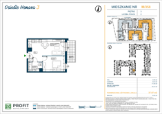 Mieszkanie, 37,97 m², 2 pokoje, 3 piętro, oferta nr 358