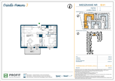 Mieszkanie, 48,14 m², 2 pokoje, 1 piętro, oferta nr 41