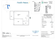 Mieszkanie, 41,71 m², 2 pokoje, 2 piętro, oferta nr 65