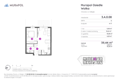 Mieszkanie, 39,44 m², 2 pokoje, parter, oferta nr 3.A.0.08