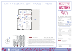 Mieszkanie, 79,57 m², 4 pokoje, parter, oferta nr E1.04