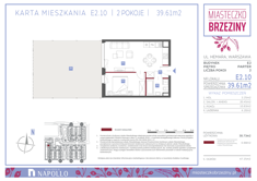 Mieszkanie, 39,61 m², 2 pokoje, parter, oferta nr E2.10