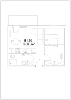 Mieszkanie, 32,23 m², 2 pokoje, 2 piętro, oferta nr B1/M.30