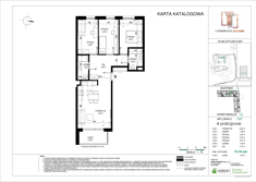 Mieszkanie, 73,79 m², 4 pokoje, 4 piętro, oferta nr C.067