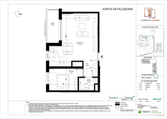 Mieszkanie, 48,83 m², 2 pokoje, 8 piętro, oferta nr C.139