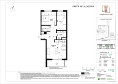 Mieszkanie, 71,52 m², 3 pokoje, parter, oferta nr E.027