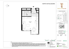 Mieszkanie, 32,04 m², 1 pokój, 22 piętro, oferta nr B.196