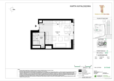 Mieszkanie, 31,73 m², 1 pokój, 22 piętro, oferta nr B.203