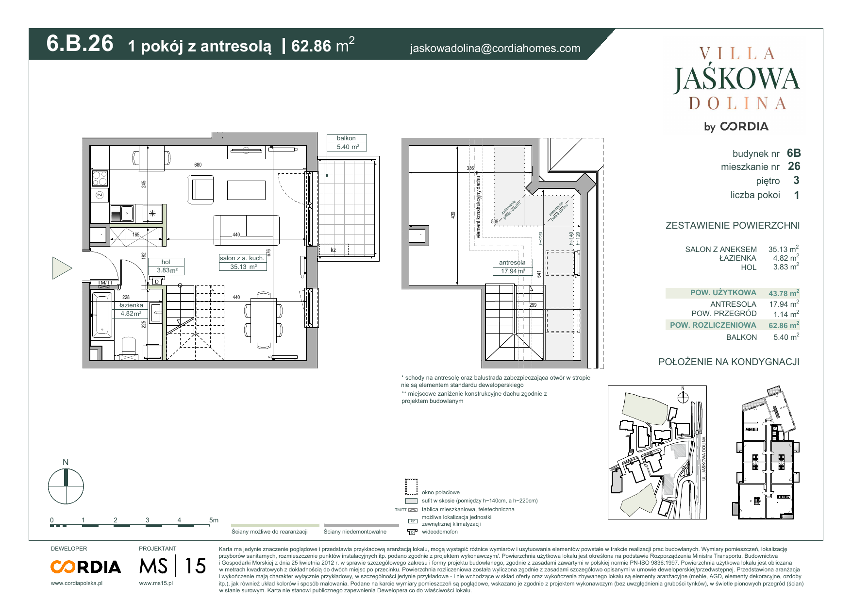 Apartament 62,86 m², piętro 3, oferta nr 6.B.26, Villa Jaśkowa Dolina, Gdańsk, Wrzeszcz, ul. Jaśkowa Dolina-idx