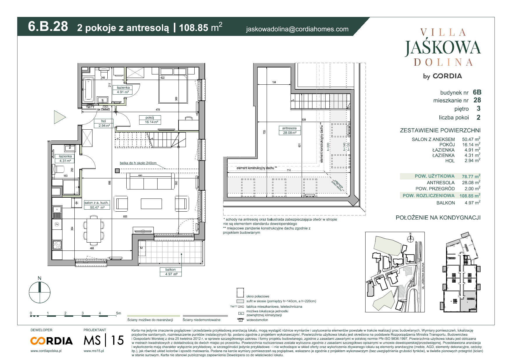 Mieszkanie 108,85 m², piętro 3, oferta nr 6.B.28, Villa Jaśkowa Dolina, Gdańsk, Wrzeszcz, ul. Jaśkowa Dolina-idx