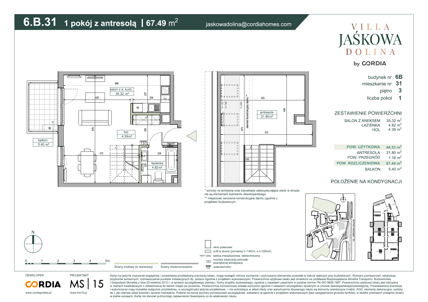 Mieszkanie 67,49 m², piętro 3, oferta nr 6.B.31, Villa Jaśkowa Dolina, Gdańsk, Wrzeszcz, ul. Jaśkowa Dolina-idx