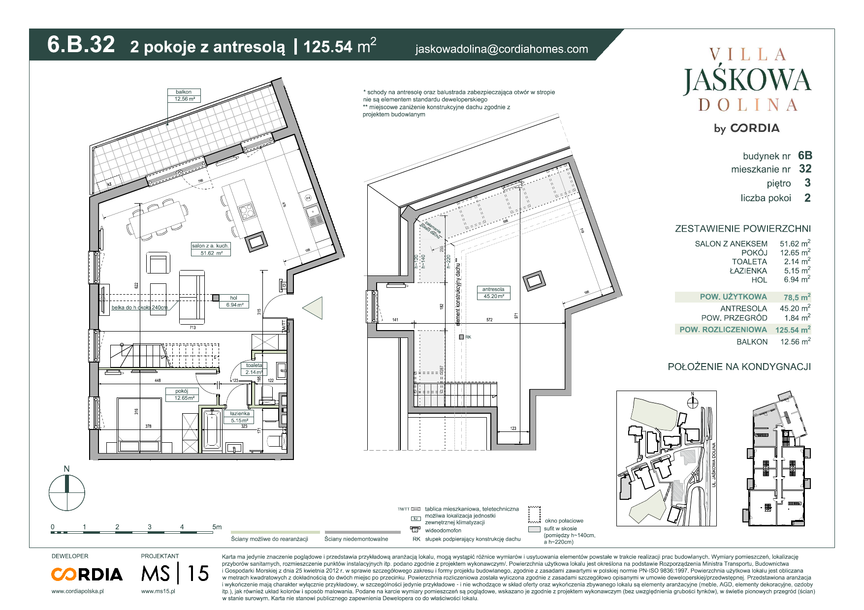 Apartament 125,54 m², piętro 3, oferta nr 6.B.32, Villa Jaśkowa Dolina, Gdańsk, Wrzeszcz, ul. Jaśkowa Dolina-idx