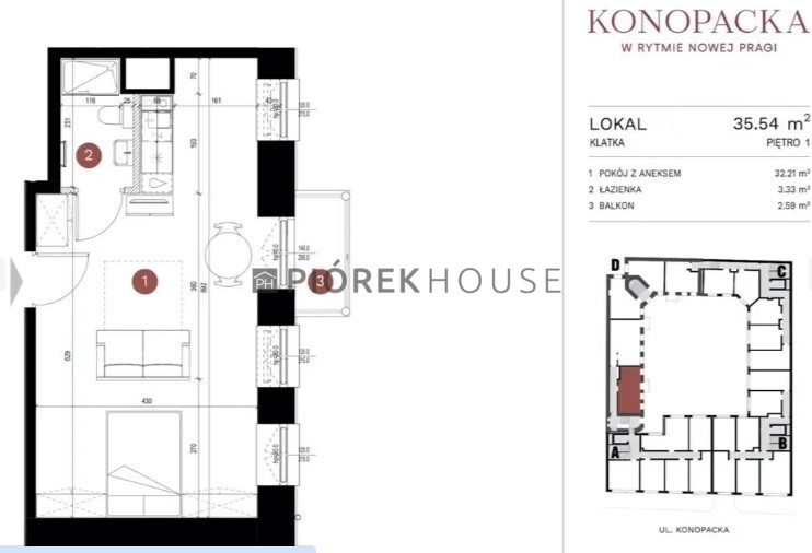 Mieszkanie 35,60 m², piętro 1, oferta nr , 64259/6624/OMS, Warszawa, Praga Północ, Praga Północ, Konopacka-idx