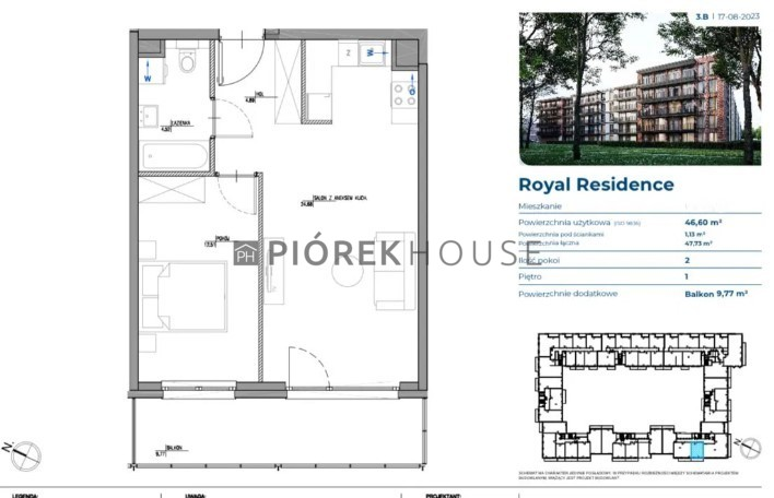 Mieszkanie 46,60 m², piętro 1, oferta nr , 65378/6624/OMS, Warszawa, Wilanów, Wilanów, Jerzego Holzera-idx